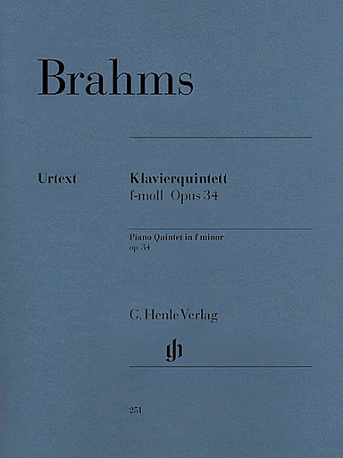 Brahms (Struck): Quintet in F minor, Op.34 - URTEXT (piano quintet) Henle Verlag