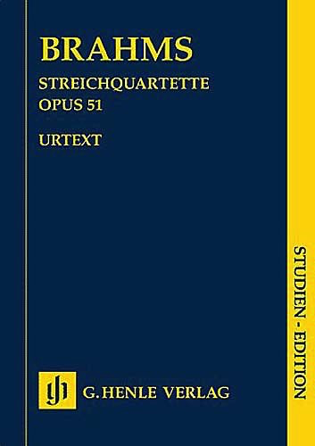 Brahms, J. (Reiser, ed.): String Quartet, Op. 51 No. 1 in C Minor and 2 in A Minor, urtext (score)