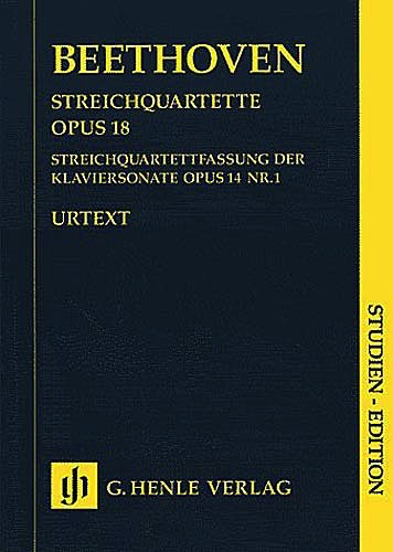 Beethoven, L.van (Herttrich, ed): String Quartets, Op.18 and String Quartet Version of the Piano Sonata, urtext (score)