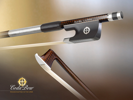 CodaBow LUMA viola bow, with GlobalBow Technology, light weight (Full Size), USA