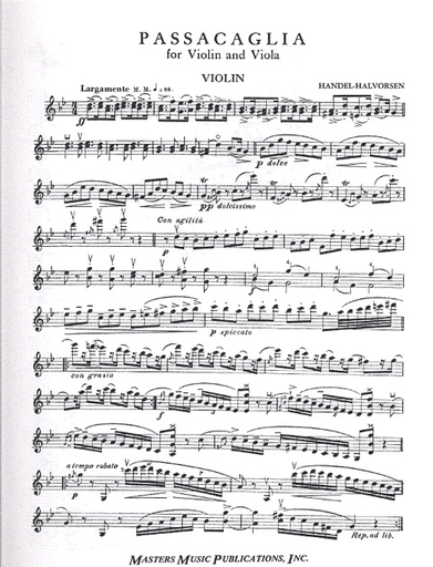 Handel, G.F. (Halvorsen): Passacaglia for Violin & Viola