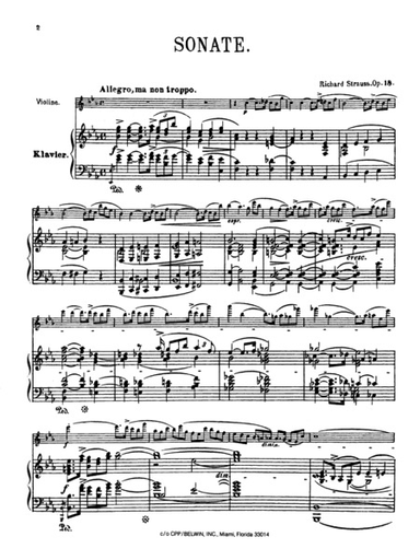 Strauss, R.: Sonata, Op.18, Eb Major (violin and piano)