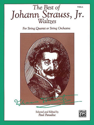 Strauss, J. Jr (Paradise, arr.): Waltzes for String Quartet or String Orchestra (viola)
