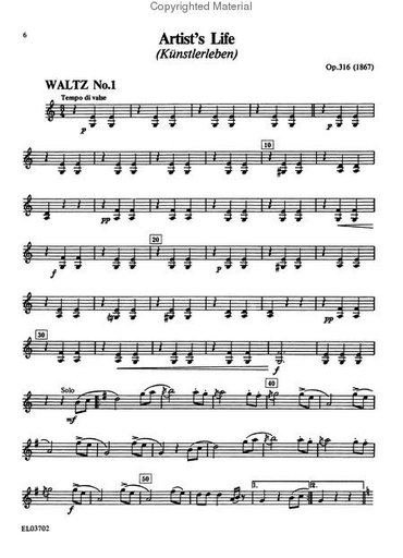 Strauss Jr., J.: The Best of Joahnn Strauss, Jr Waltzes; For String Quartet or String Orchestra (2nd violin)