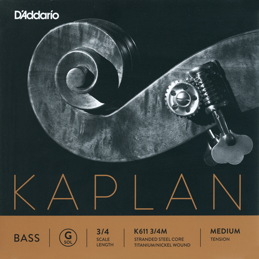 D'Addario Kaplan 3/4 titanium bass G string, medium