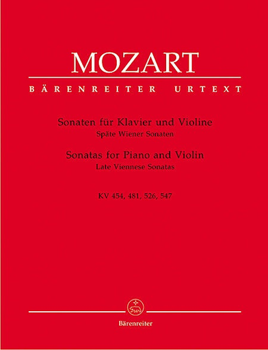 Mozart, W.A. (Reeser): Sonatas for Piano and Violin (Late Viennese Sonatas) Barenreiter
