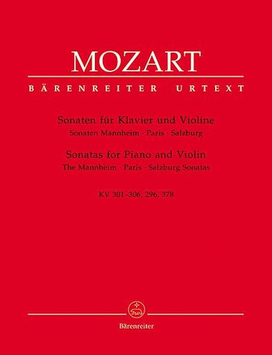 Mozart, W.A. (Reeser): Mannheim, Paris & Salzburg Sonatas (violin & piano) Barenreiter