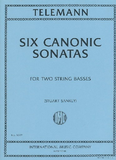 Telemann, G.P.: Canonic Sonatas (2 basses)