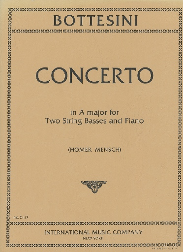 Bottesini, Giovanni (Mensch): Concerto per Due Contrabassi (2 basses & piano)