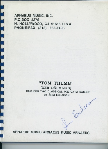 Egilsson, Arni: Tom Thumb (2 basses)