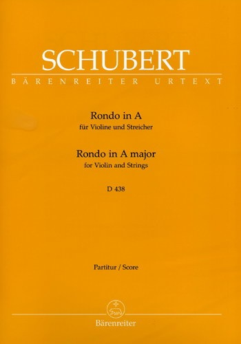 Schubert, Franz (Kube): Rondo in A D438 (violin & piano) Barenreiter Urtext