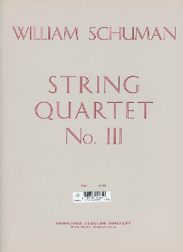 Schuman, William: String Quartet No. 3 (parts)