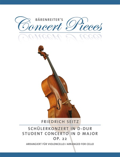 Seitz, Friedrich: Student concerto in D major Op. 22 (cello & piano) Barenreiter