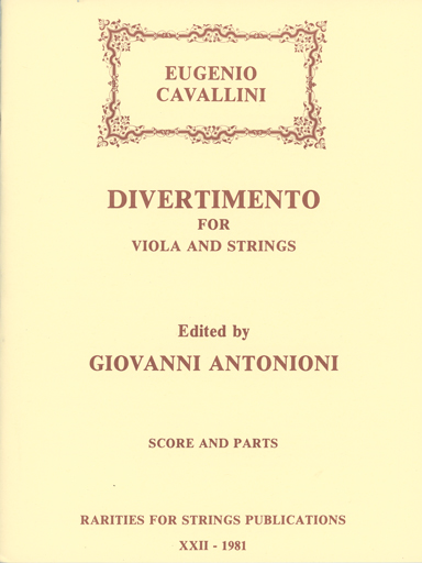 Cavallini, Eugenio (Antonioni): Divertimento for Viola and String Quartet, Score & Parts