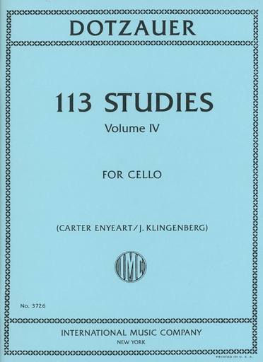 Dotzauer, F. (Enyeart/Klingenberg): 113 Studies, Vol.IV (cello)
