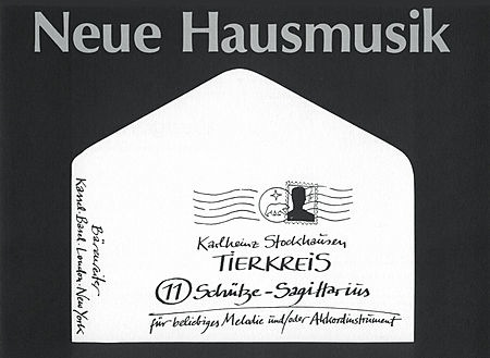 Stockhausen, Karlheinz: Schutze-Sagittarius (1975) for one or two violins, Barenreiter