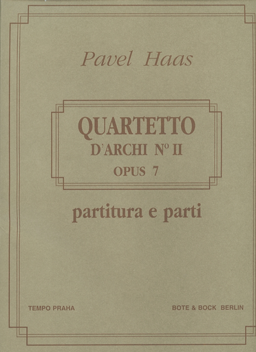Haas, P.: String Quartet No.2, Op.7 - From the Monkey Mountains (string quartet)