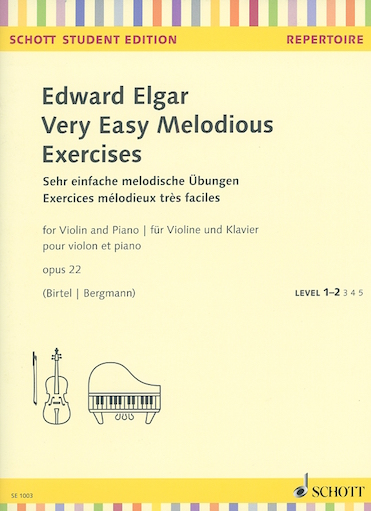 Elgar (Birtel/Bergmann): Very Easy Melodious Exercises, Op.22 (violin & piano)
