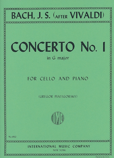 Bach, Johann S.: Concerto No.1 in G Major, S.592 - after Vivaldi (cello & piano)