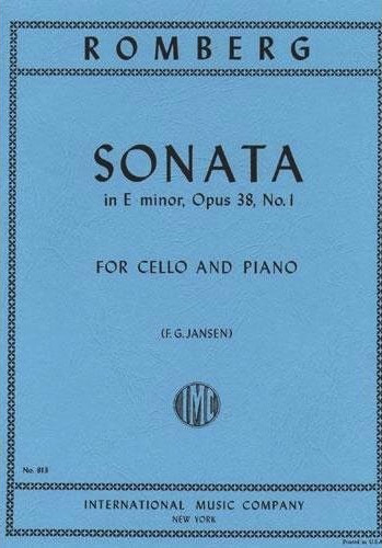 Romberg (Jansen): Sonata No.1 in E minor, Op.38 (cello & piano)