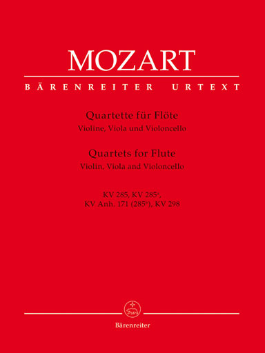 Mozart, W.A. (Pohanka): Quartets for Flute, Violin, Viola, & Violoncello, KV285, 285a, 285b, & 298 - URTEXT (flute quartet) Barenreiter