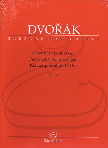 Dvorak (Tait): Piano Quartet in D Major, Op.23 - URTEXT (piano quartet) Barenreiter