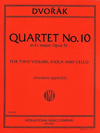 Dvorak, Antonin: Quartet No. 10 in E flat major, Opus 51