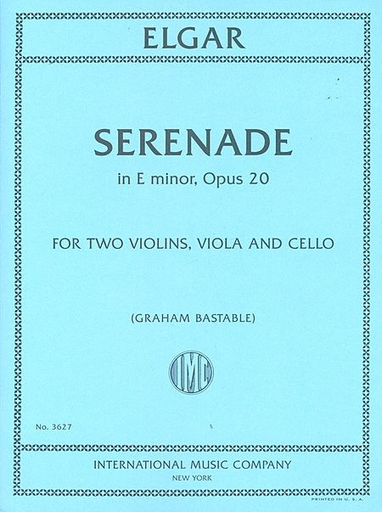 Elgar, Edward: Serenade in E minor, Op. 20 (string quartet) score and parts, International