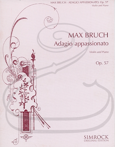 Bruch: Adagio Appassionato in F minor, Op.57 (violin & piano) Simrock