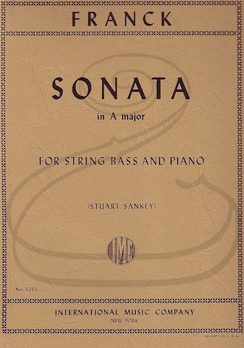 Franck (Sankey): Sonata in A Major (bass & piano) International