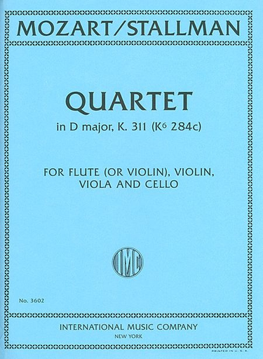 Mozart, W.A.: Quartet in D major, K.311 (flute or violin, viola, cello)