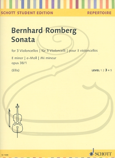 Romberg (Ellis): Sonata No.1 in E minor, Op.38 (3 cellos) Schott