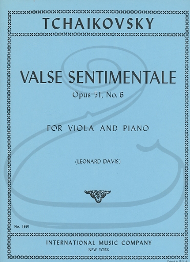 Tchaikovsky (Davis): Valse Sentimentale, Op.51, No.6 - TRANSCRIBED (viola & piano) IMC