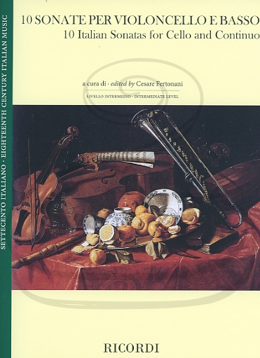 Fertonani: (collection) 10 Italian Sonatas (cello & basso continuo) Ricordi
