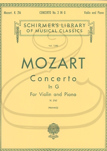 Mozart, W.A. (Franko): Concerto No. 3 in G Major, K. 216 (violin & piano) Schirmer