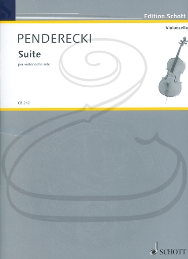Penderecki: Suite for Violoncello Solo (cello) Schott