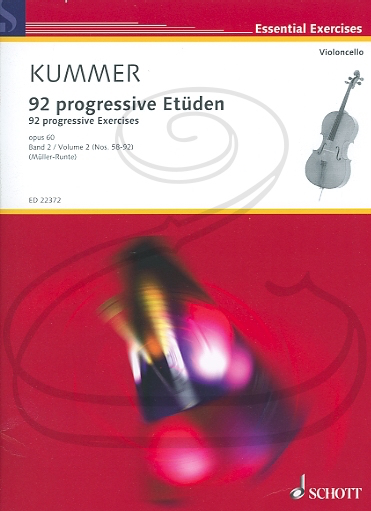 Kummer (Muller-Runte): 92 Progressive Exercises, Op.60, Vol.2, Nos.58-92 (cello) Schott