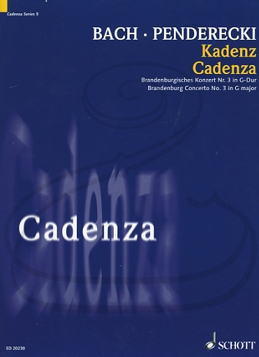 Penderecki: Cadenza for Brandenburg Concerto No.3 in G Major (viola, harpsichord, & cello) Schott