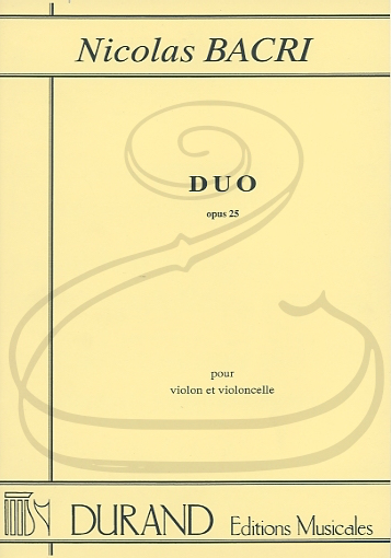 Bacri: Duo, Op.25 (violin & cello) Editions Durand