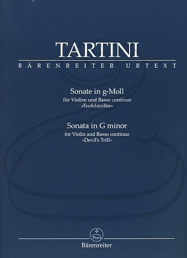 Tartini (Pavanello): (score/parts) Sonata in G minor, ''Devil's Trill'' - URTEXT (violin & basso continuo) Barenreiter
