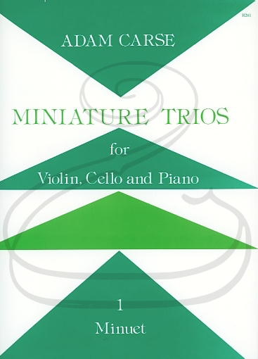 Carse: Miniature Trios - Minuet (piano trio) Stainer & Bell