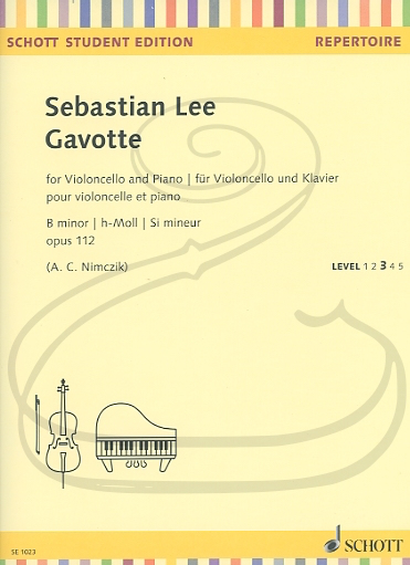 Lee (Nimczik): Gavotte in B minor, Op.112 (cello & piano) Schott