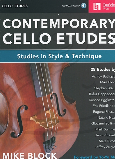 Block: (collection) Contemporary Cello Etudes (cello)(audio access) Berklee Press
