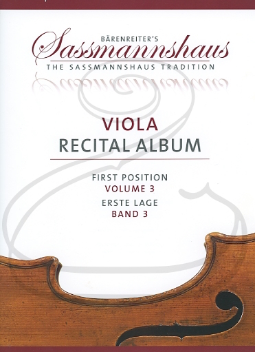 Barenreiter (Lusk/Sassmannshaus): (collection/score/parts) Viola Recital Album, Vol.3 - ARRANGED (viola & piano/2 violas) Barenreiter