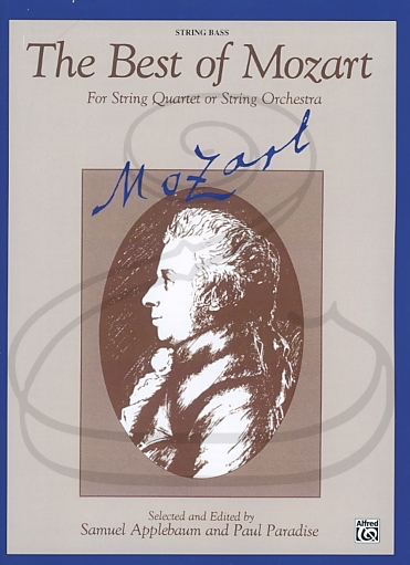 Mozart, W.A. (Applebaum/Paradise): (collection) The Best of Mozart for String Quartet or Orchestra (bass) Belwin Mills Publishing