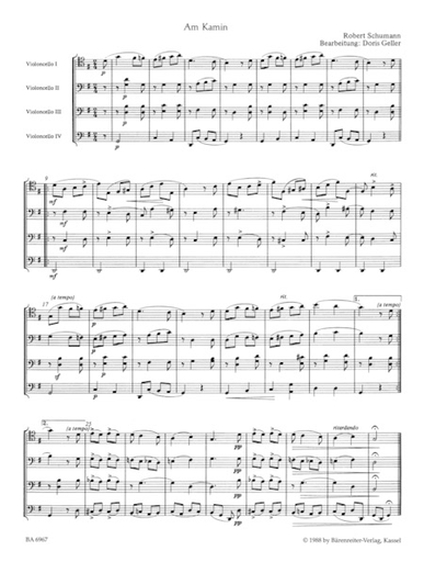 Geller, D.: Violoncello x 4-Well-known Pieces from the 19th c. (4 cellos) Barenreiter