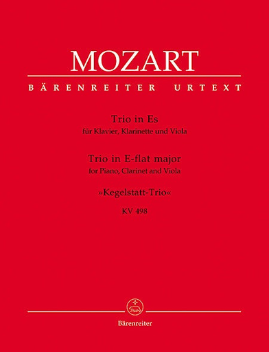Mozart, W.A.: Kegelstadtt Piano Trio in Eb (clarinet, viola, piano or violin, viola, piano) Barenreiter