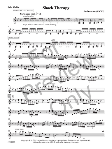 Deninzon, J. Shock Therapy (violin, CD) Latham