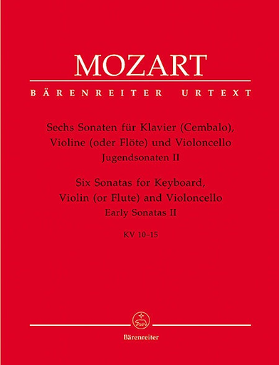 Mozart (Plath/Rehm): 6 Early Sonatas, KV10-15, Vol.2 - URTEXT (piano trio) Barenreiter