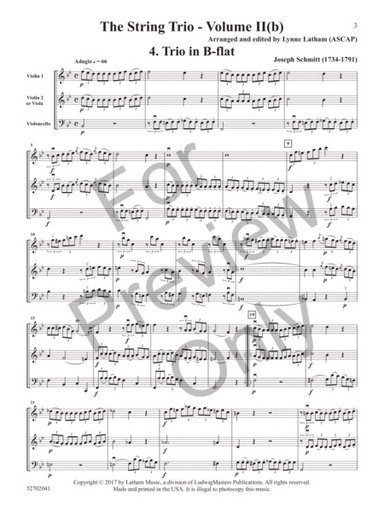 Hockner, W: The String Trio Vol.2b (string trio) Ludwig Masters